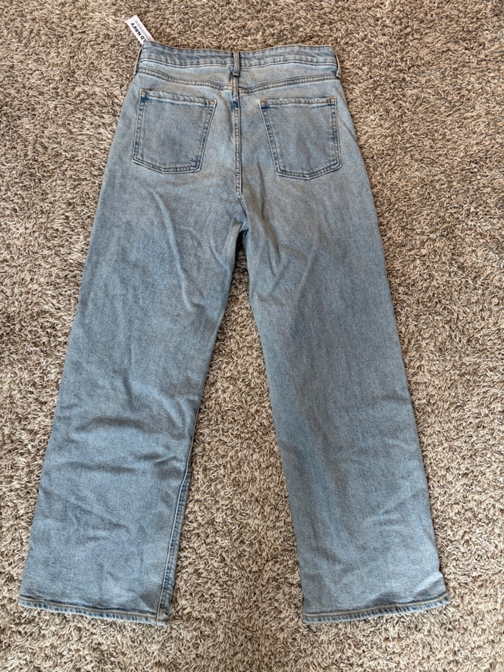 Old Navy Light Wash Wide Leg Jeans - Pale Blue Denim - Picture 6 of 8
